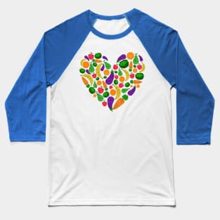 Vegan Heart Baseball T-Shirt